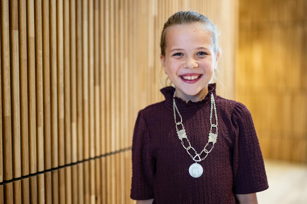 Kinderburgemeester Myrthe Folkersma