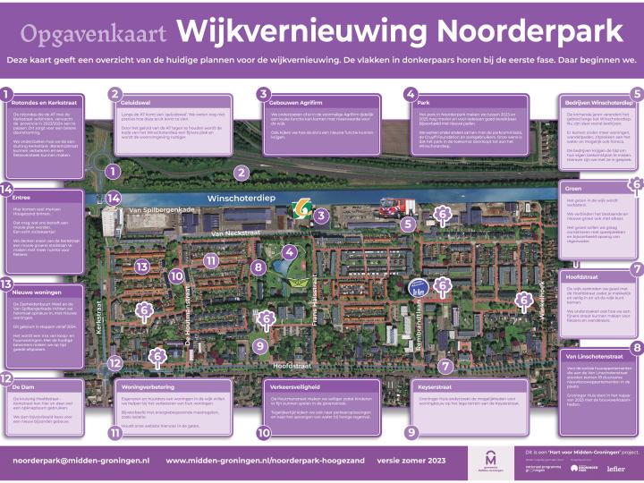Hoogezand Noorderpark plattegrond